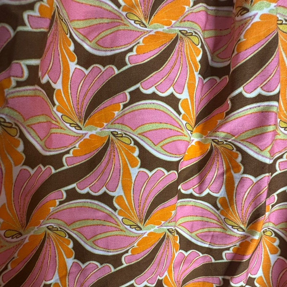 NWT Anthro x Devotion Twins Kotronas Vibrant Floral Polished Cotton Midi Skirt S - Picture 13 of 14